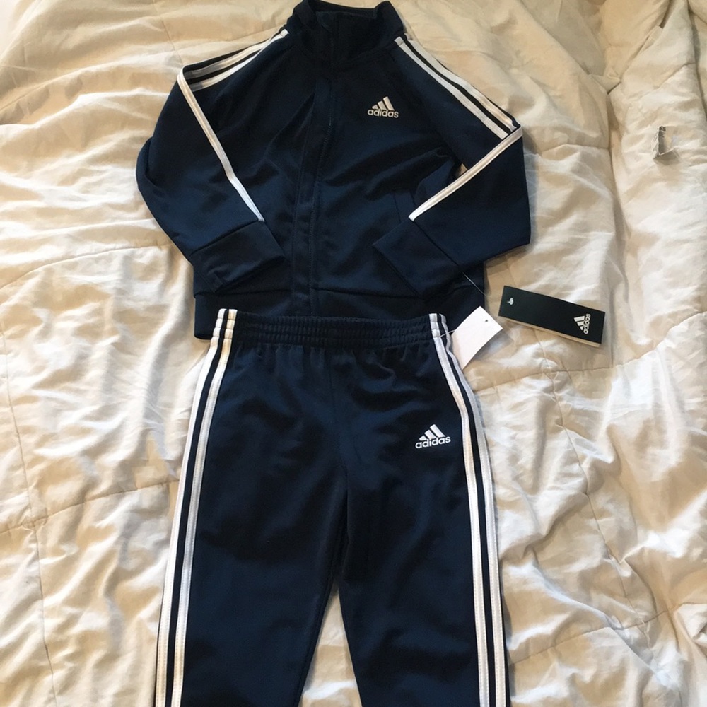 Adidas navy blue track suit
